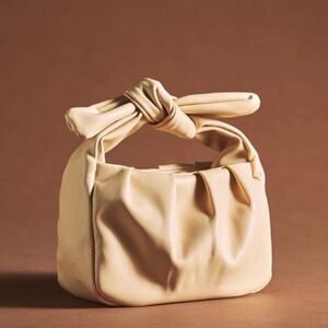 Anthropologie Cream Soft-Structured Bag